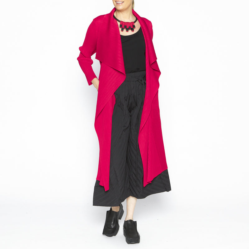 Aiko Red Lapel Coat