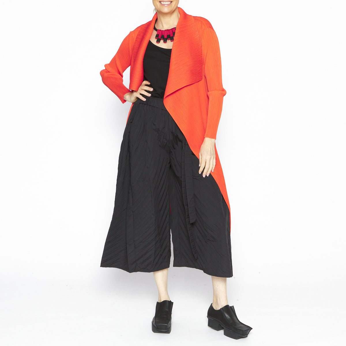 Aiko Orange Lapel Coat