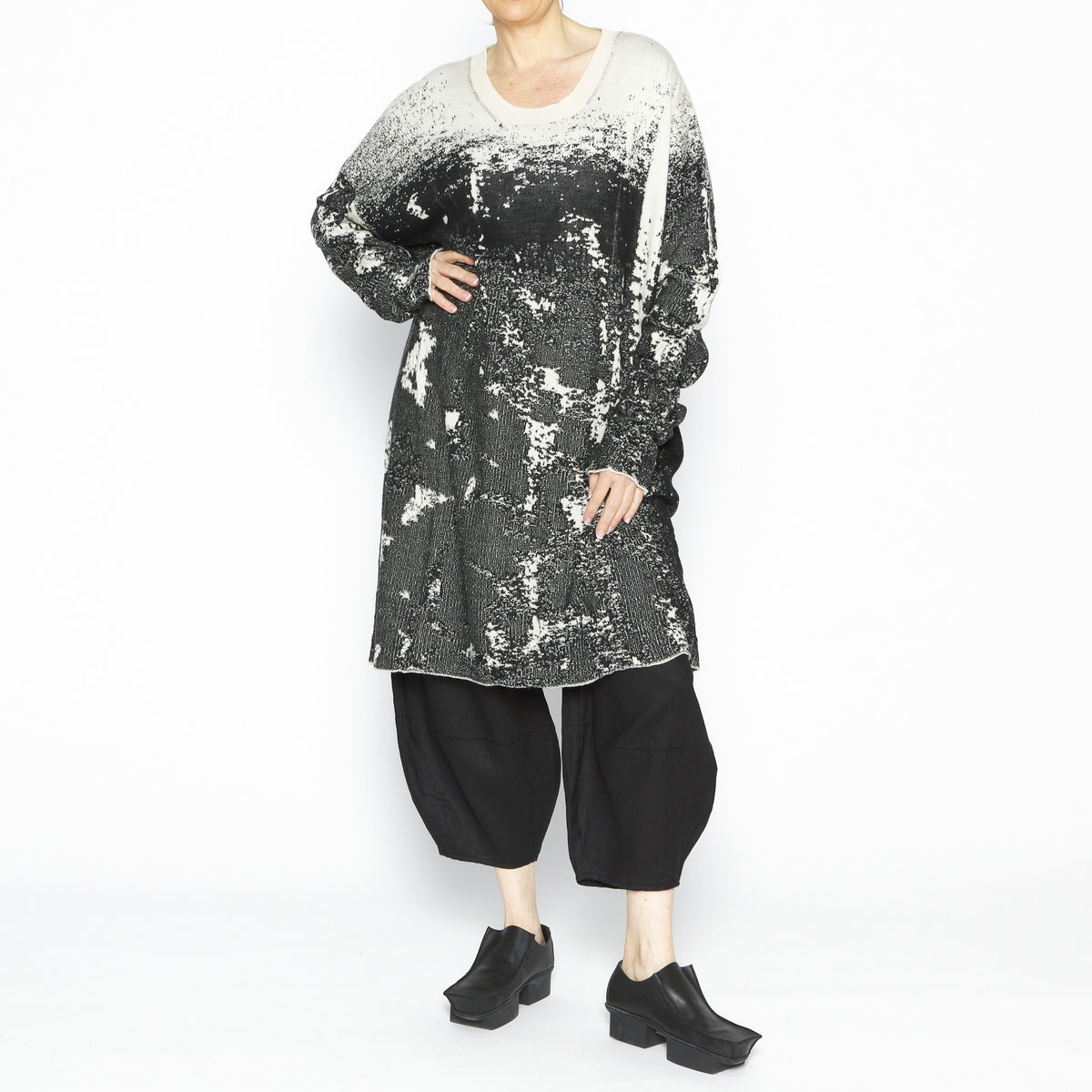 Natural Long Boxy Pull-Over SN-1869