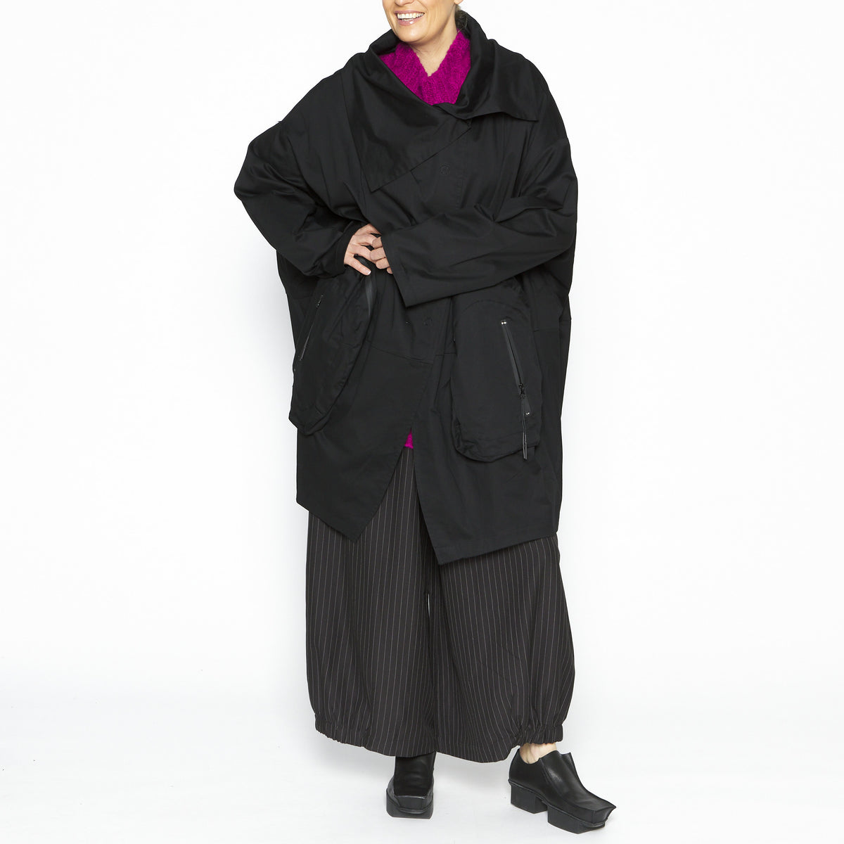 Drape Jacket in Black