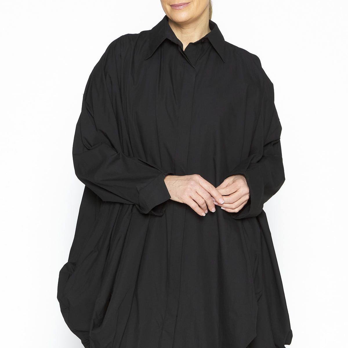 Drape Shirt in Black