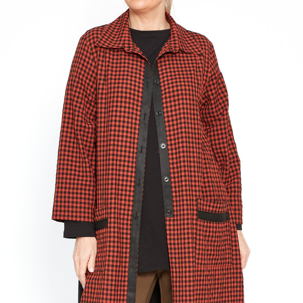 Tania Rouge Check Coat