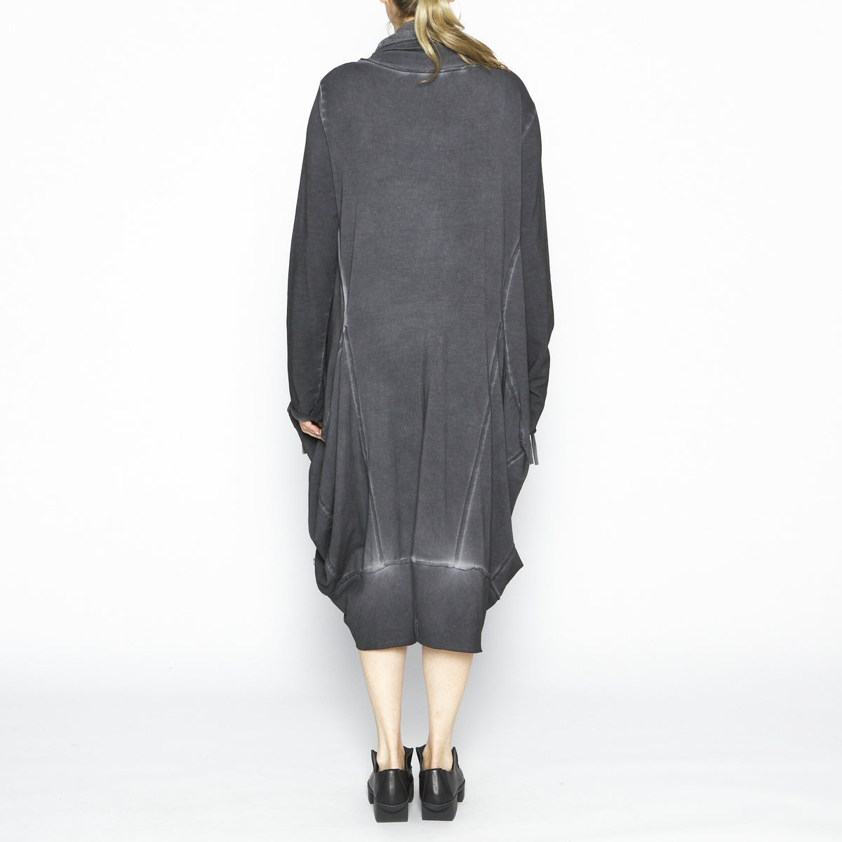 Quarter Zip Tunic in Antracit