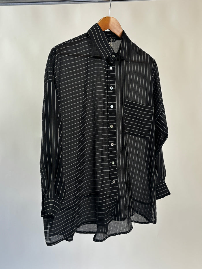 Eve Charcoal Stripe Shirt
