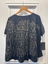 MU251028 Aveline Swing Tee Black Beige