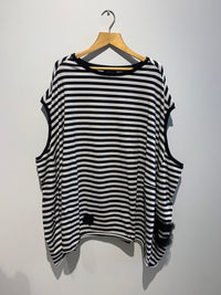 Balloon Shirt- B&W stripe