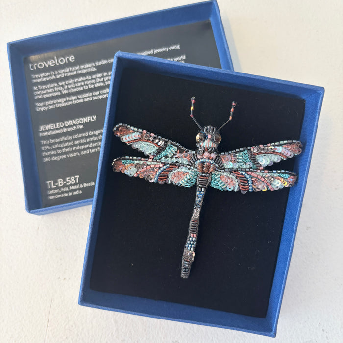 Jeweled Dragonfly Brooch