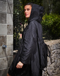 Rain Coat In A Bag- Black