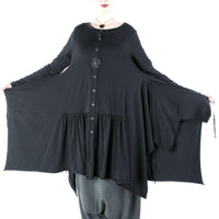 Ribbon Jacket Long in Black 5063