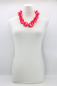 Long Recycled Red Wooden Loop Chain
