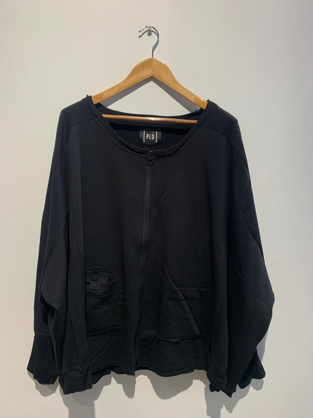 Wide Long Jacket- Black