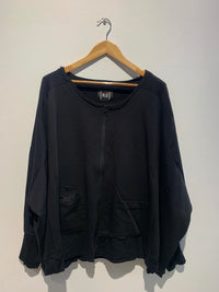 Wide Long Jacket- Black