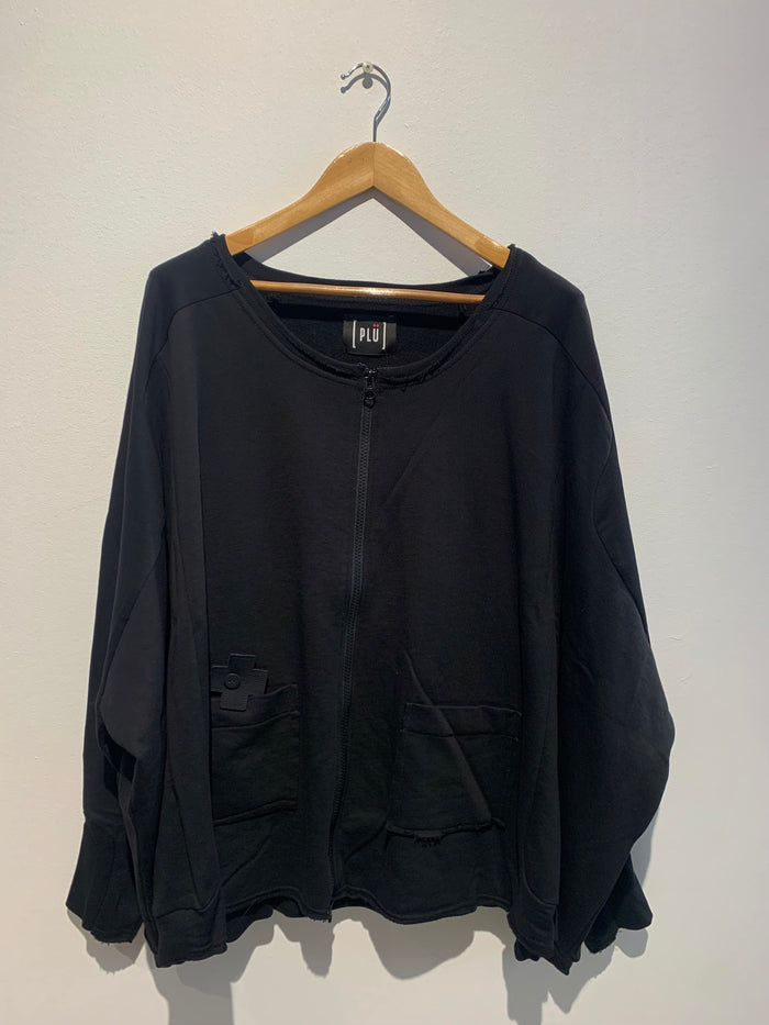 Wide Long Jacket- Black