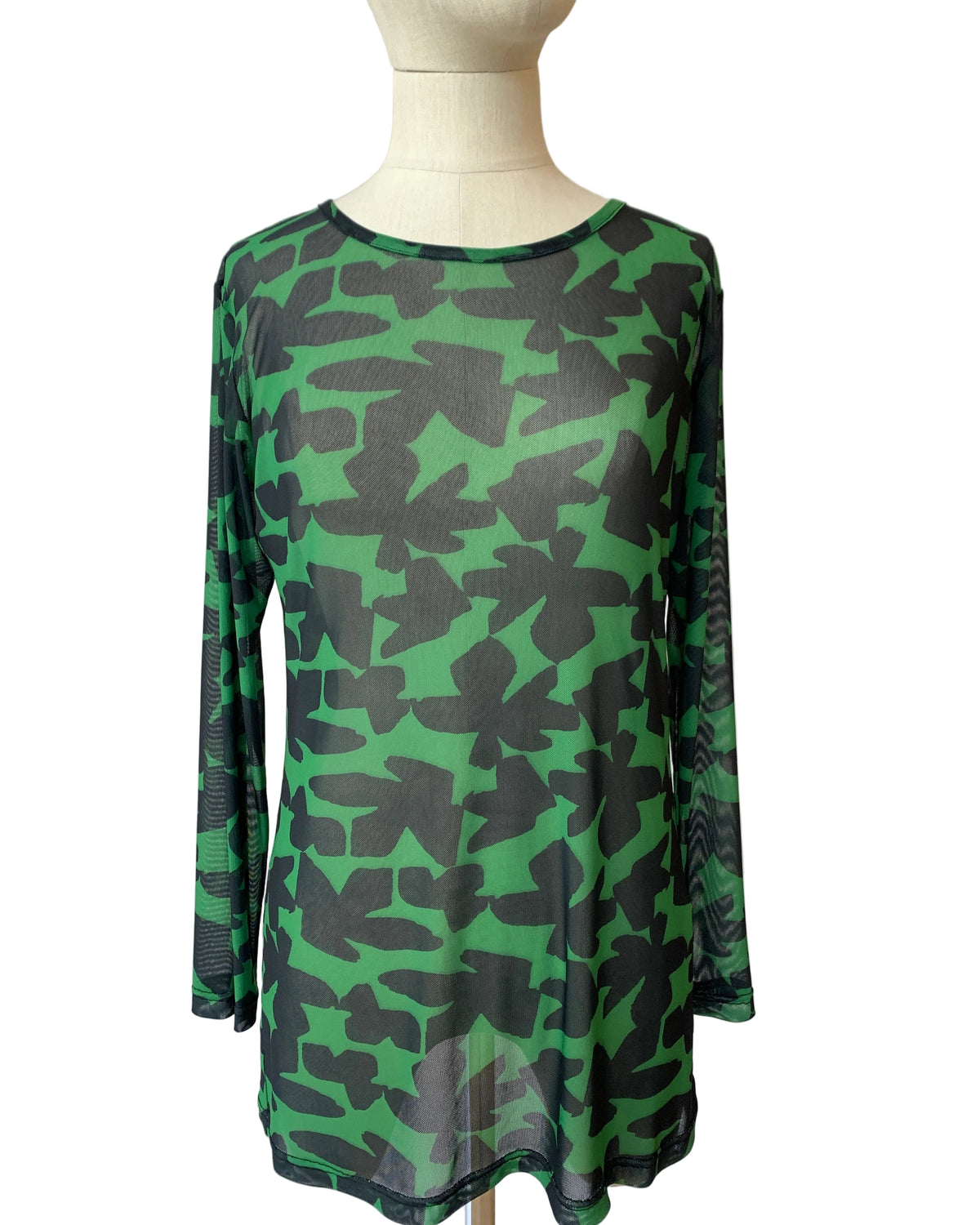 Green Canopy Mesh Top