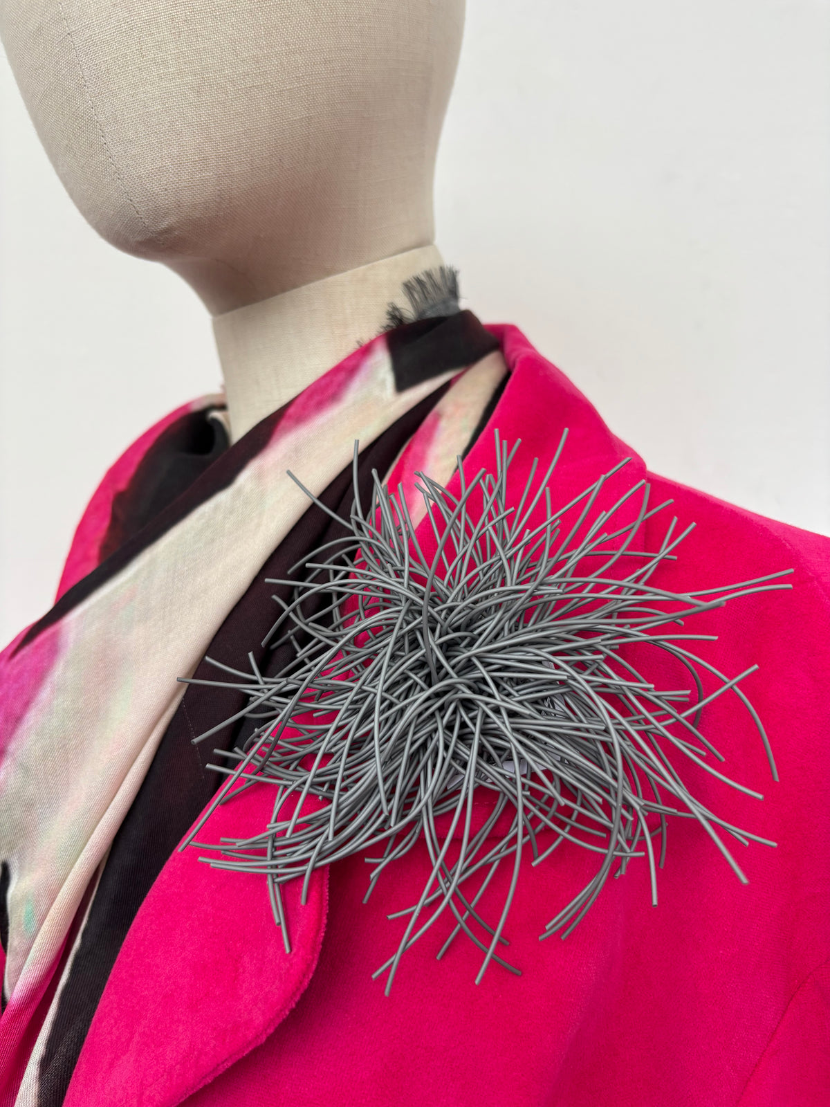 Silver Spike Brooch