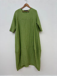 Frida Lime Check Dress