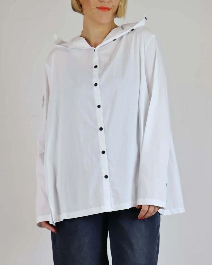 Pleated White Blouse