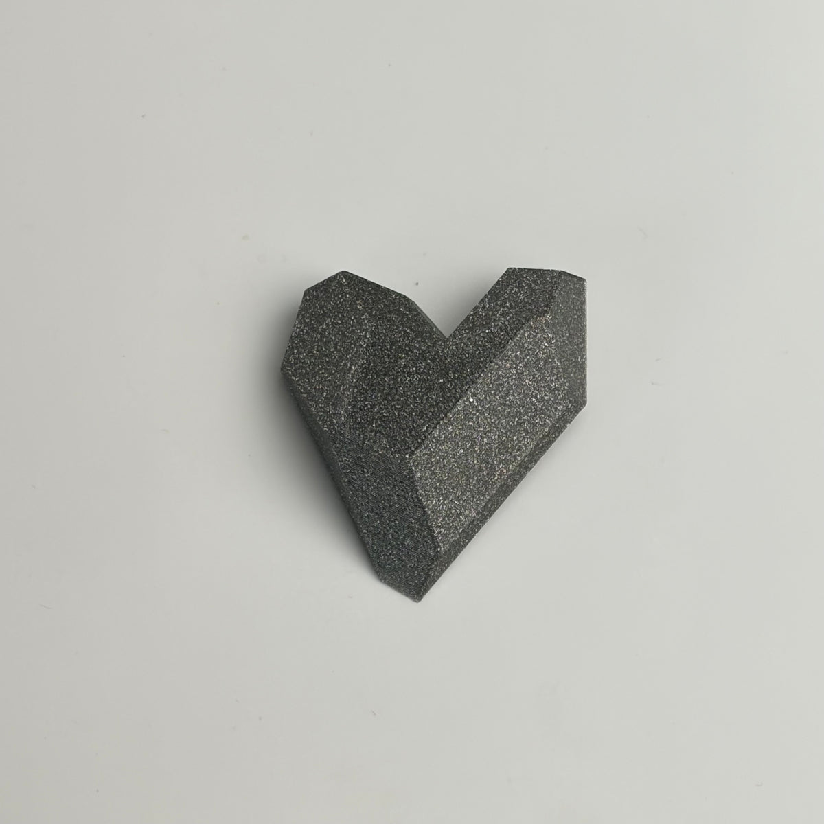 Gunmetal Glitter Heart