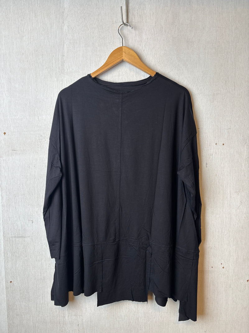 Gia Black Tee Top