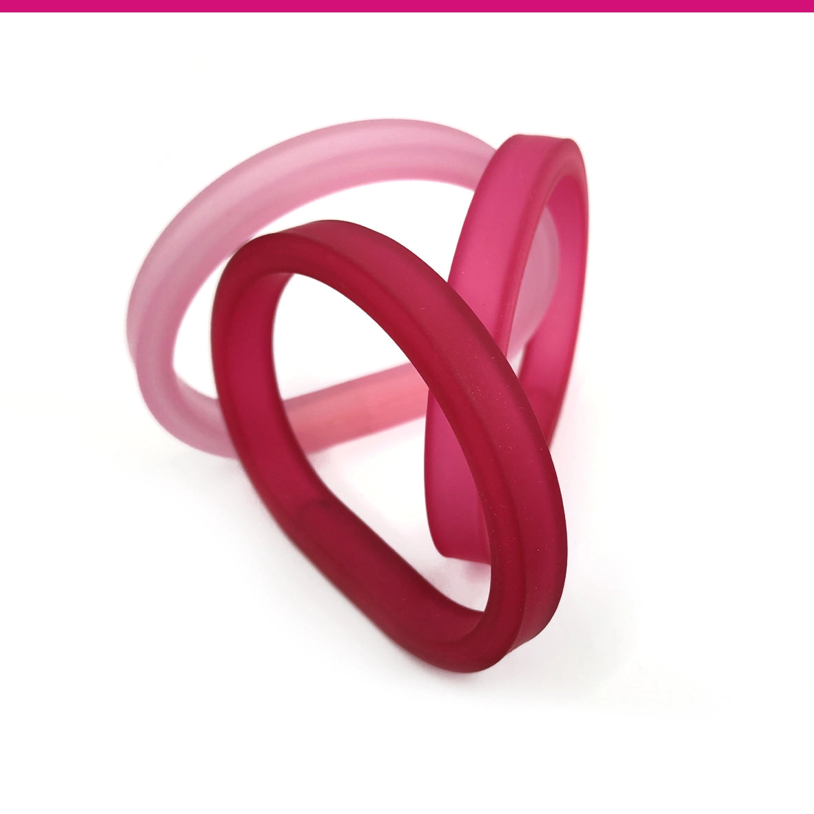 Drim Trio Bracelets - Fuchsia