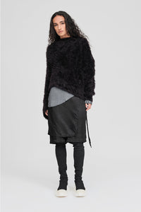 Sleeved Distort Shrug - Black