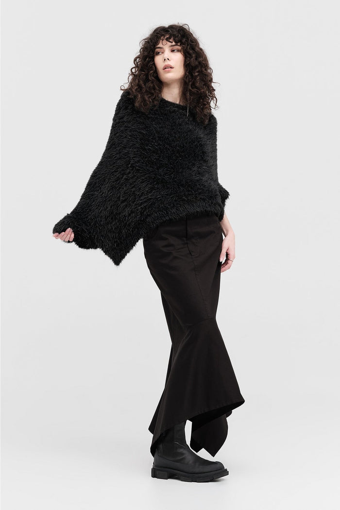 Sleeved Distort Shrug - Black