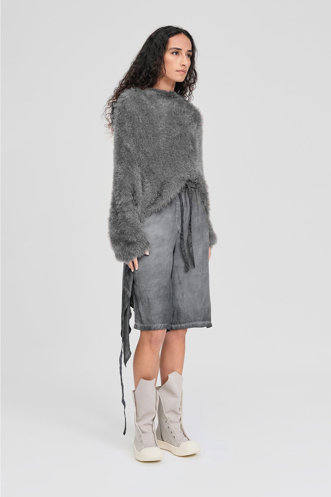 Sleeved Distort Shrug - Moonrock