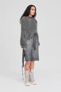 Sleeved Distort Shrug - Moonrock