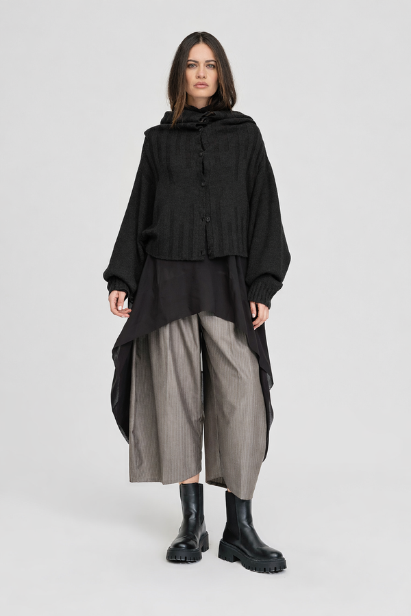 Ribbed Reversible Uphold Sweater - Black