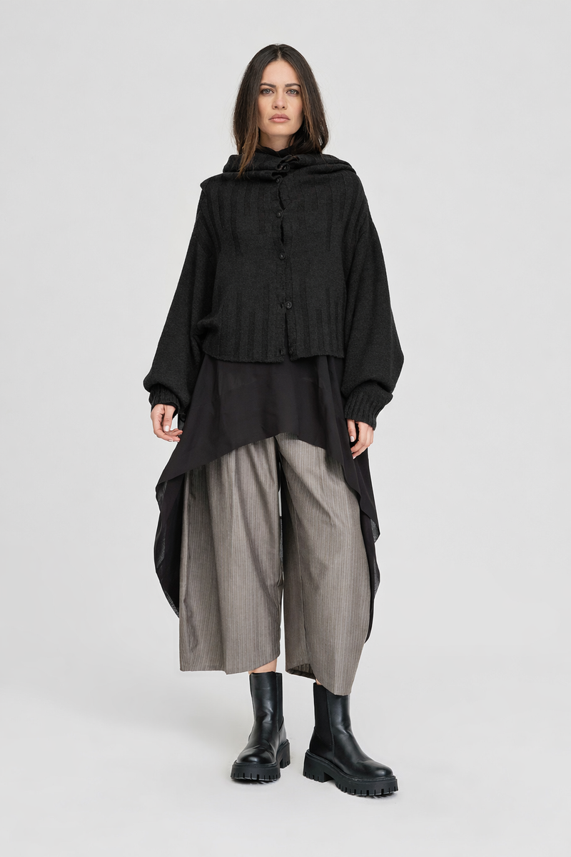 Ribbed Reversible Uphold Sweater - Black