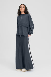 Stitched Article Sweater - Storm