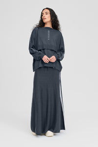 Stitched Article Sweater - Storm