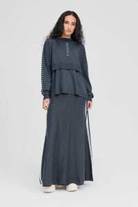 Stitched Article Sweater - Storm