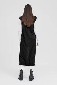 Stitched Glaze Tunic - Black