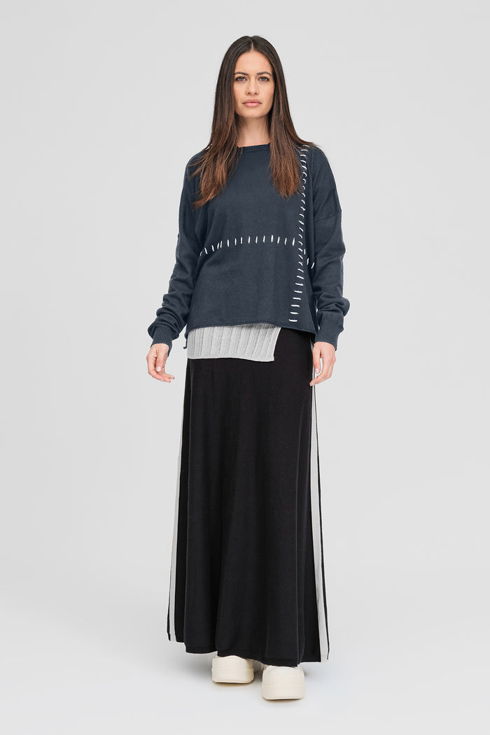 Stitched Lucent Hoodie - Storm