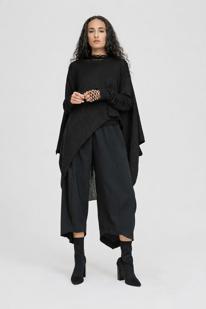 Abstract Sweater Black