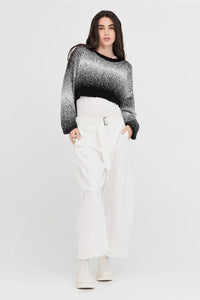 Gradient Art Sweater Black Ivory