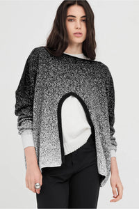 Gradient Submerge Sweater Black/Ivory