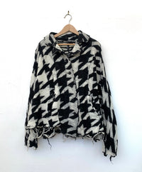 Houndstooth Cardigan Black