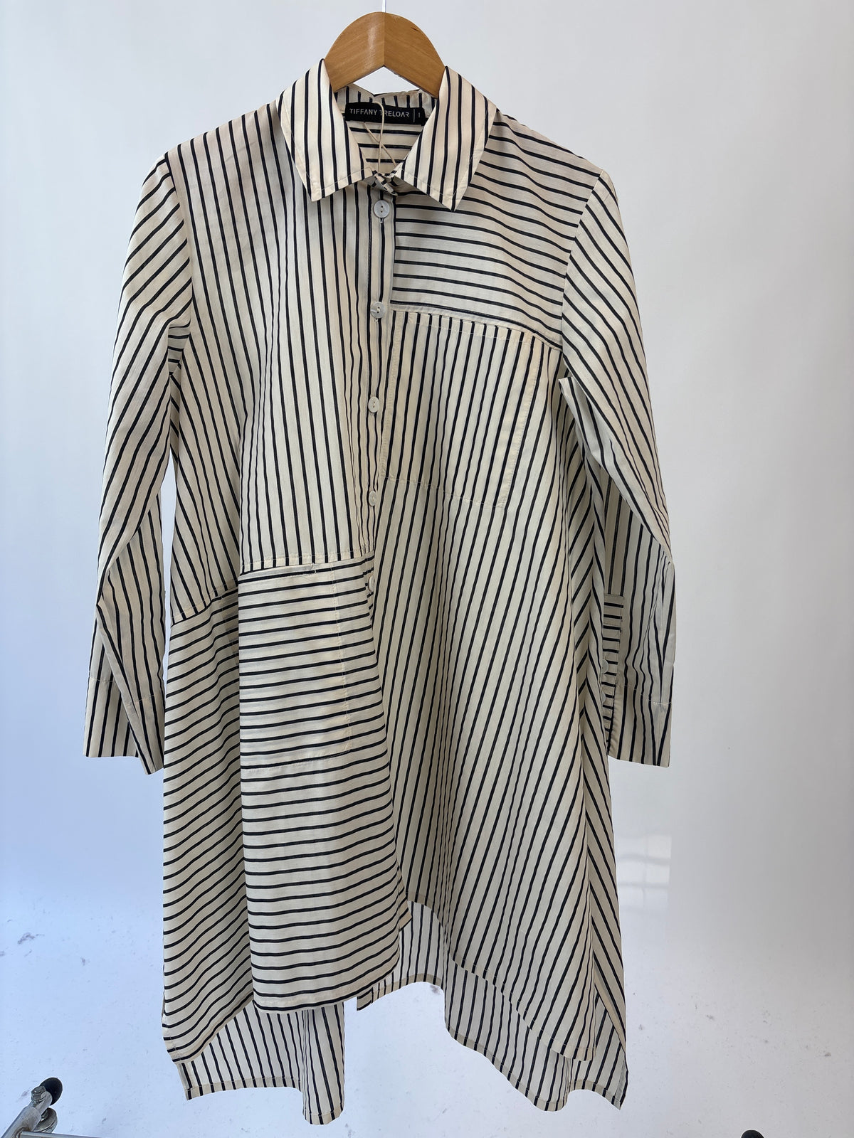 Sabine Ivory Black Stripe Shirt