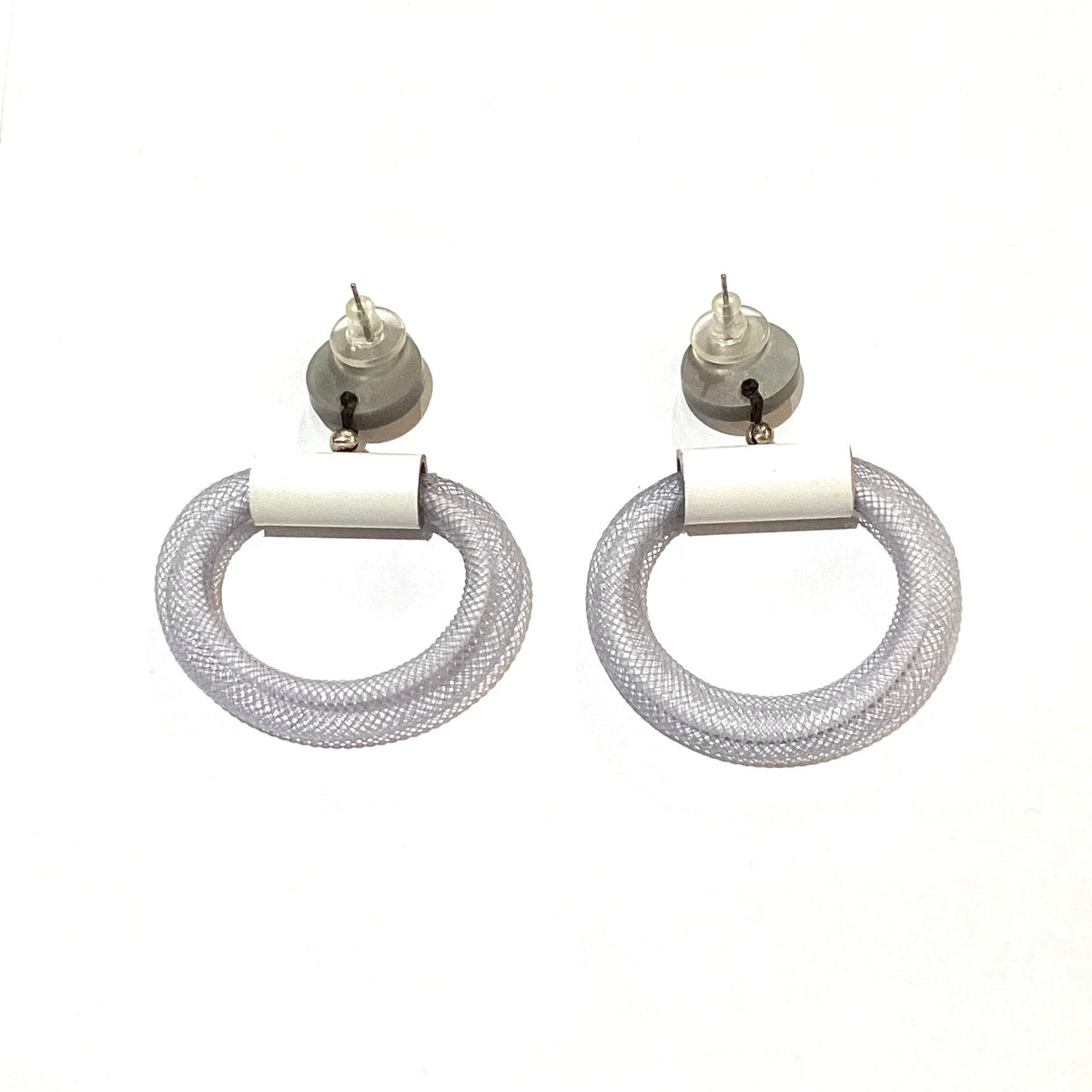 CB323 Mesh Hoops in White