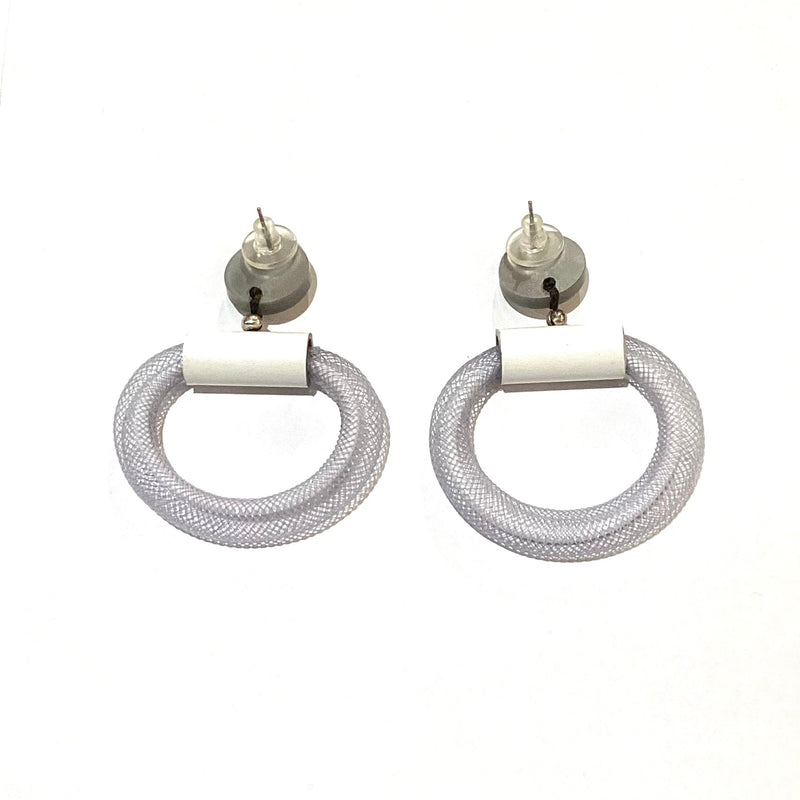 CB323 Mesh Hoops in White