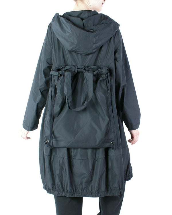 Rain Coat In A Bag- Black