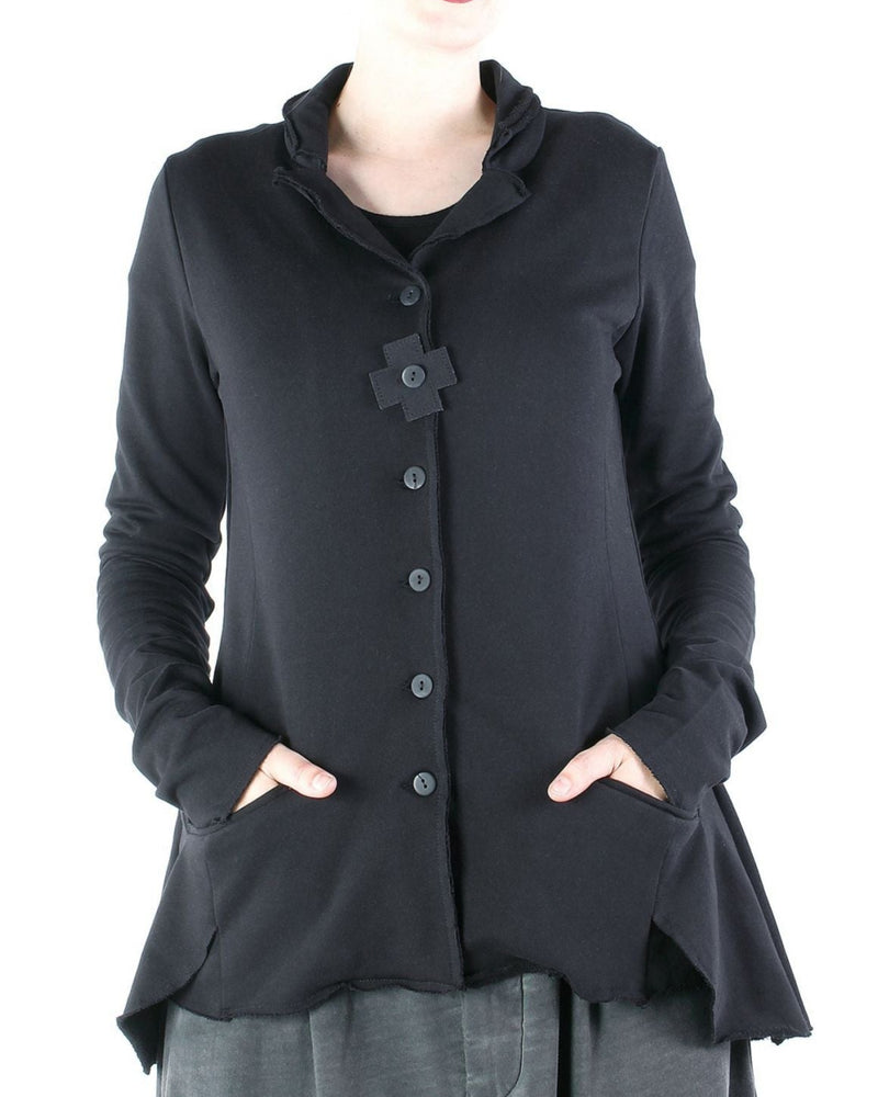 A Sweat Blazer in Black 8044