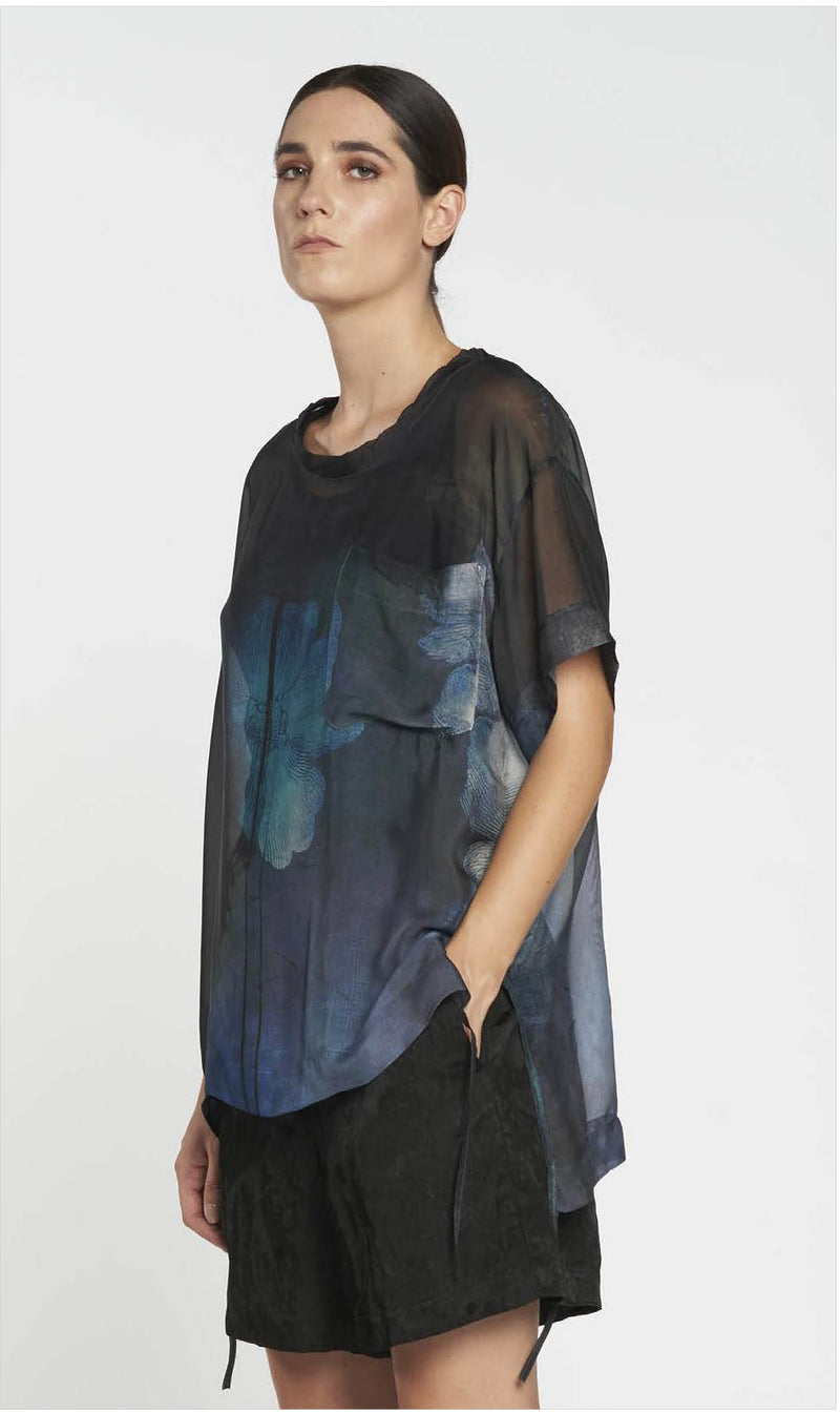 Tee Shirt Gre Cobalt