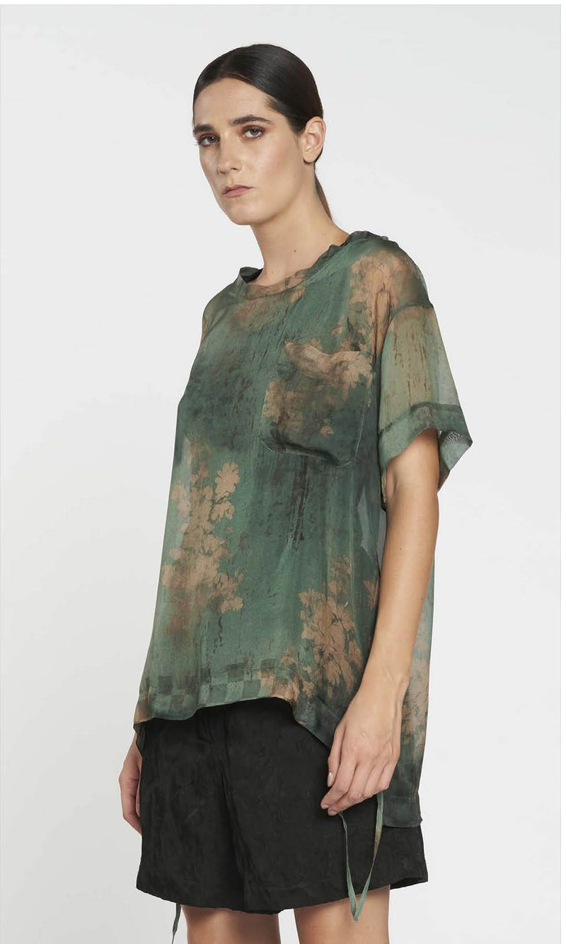 Tee Shirt Gre Eau de Nil