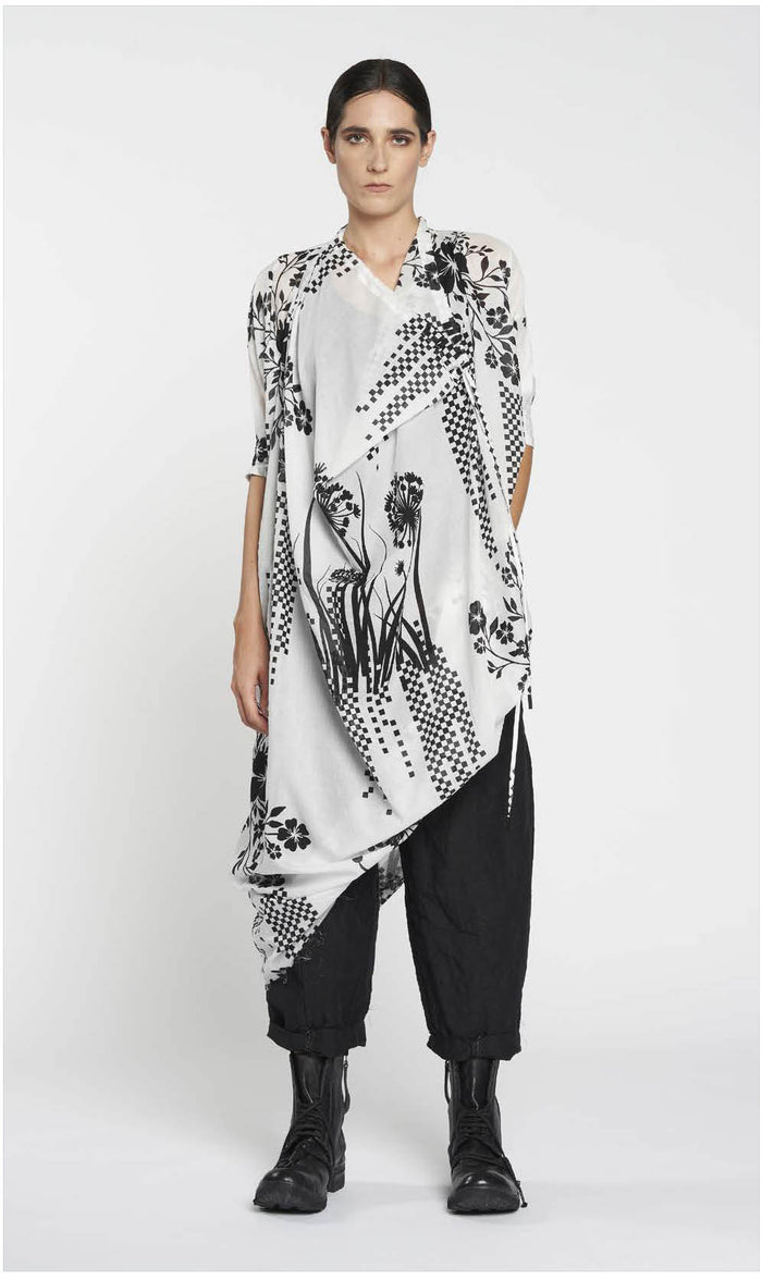 Maxi  Dress Flowers & Checks