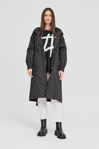 Textured Ascribe Raincoat Black