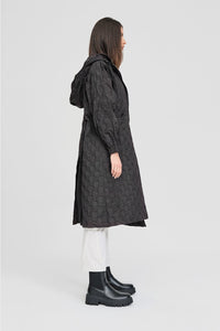 Textured Ascribe Raincoat Black