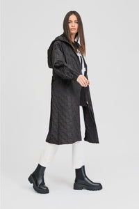 Textured Ascribe Raincoat Black